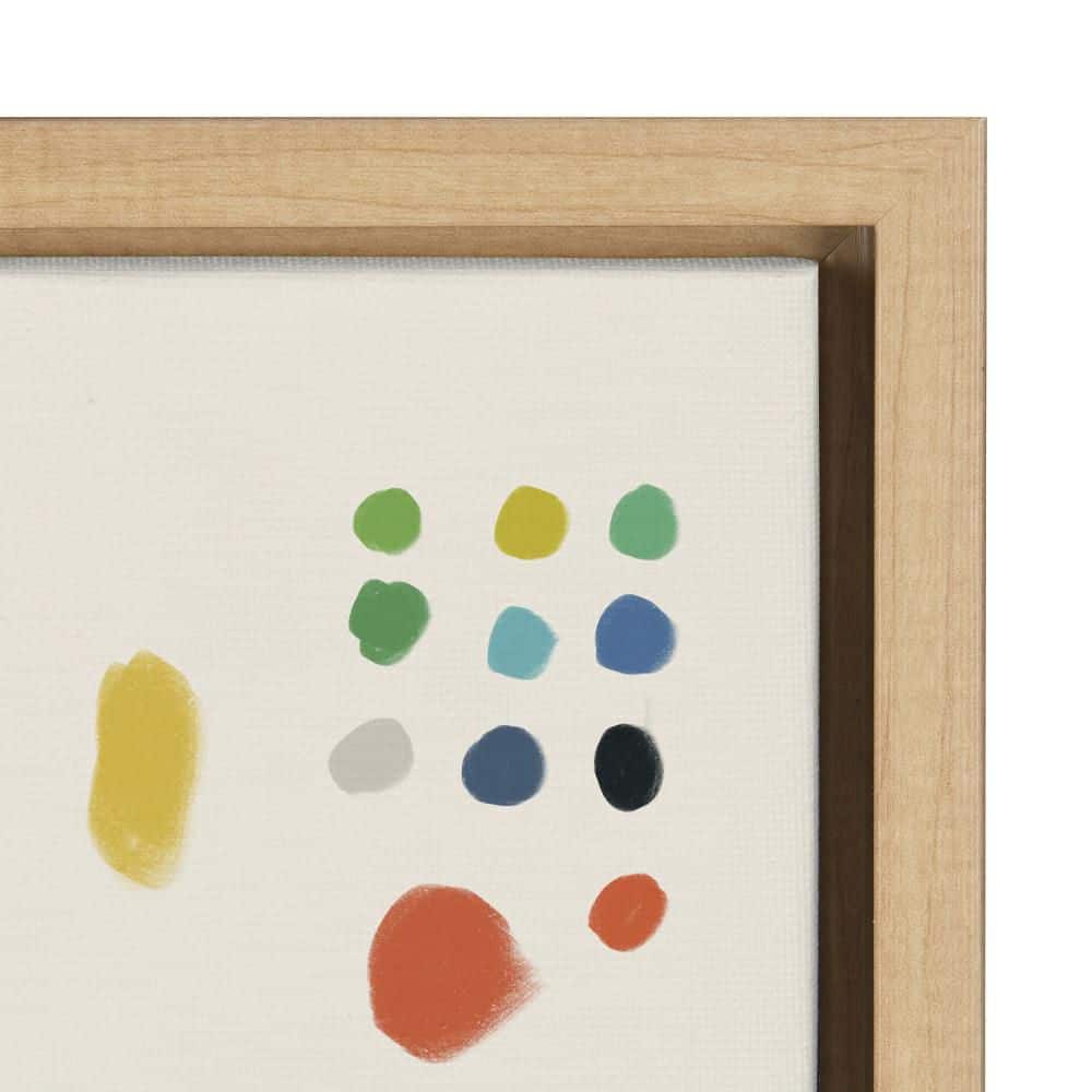 Zen Garden Floral Print on Natural Framed Canvas