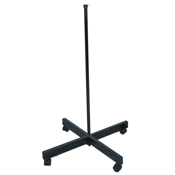 ORE International 32 in. Black Lamp Stand with Wheels