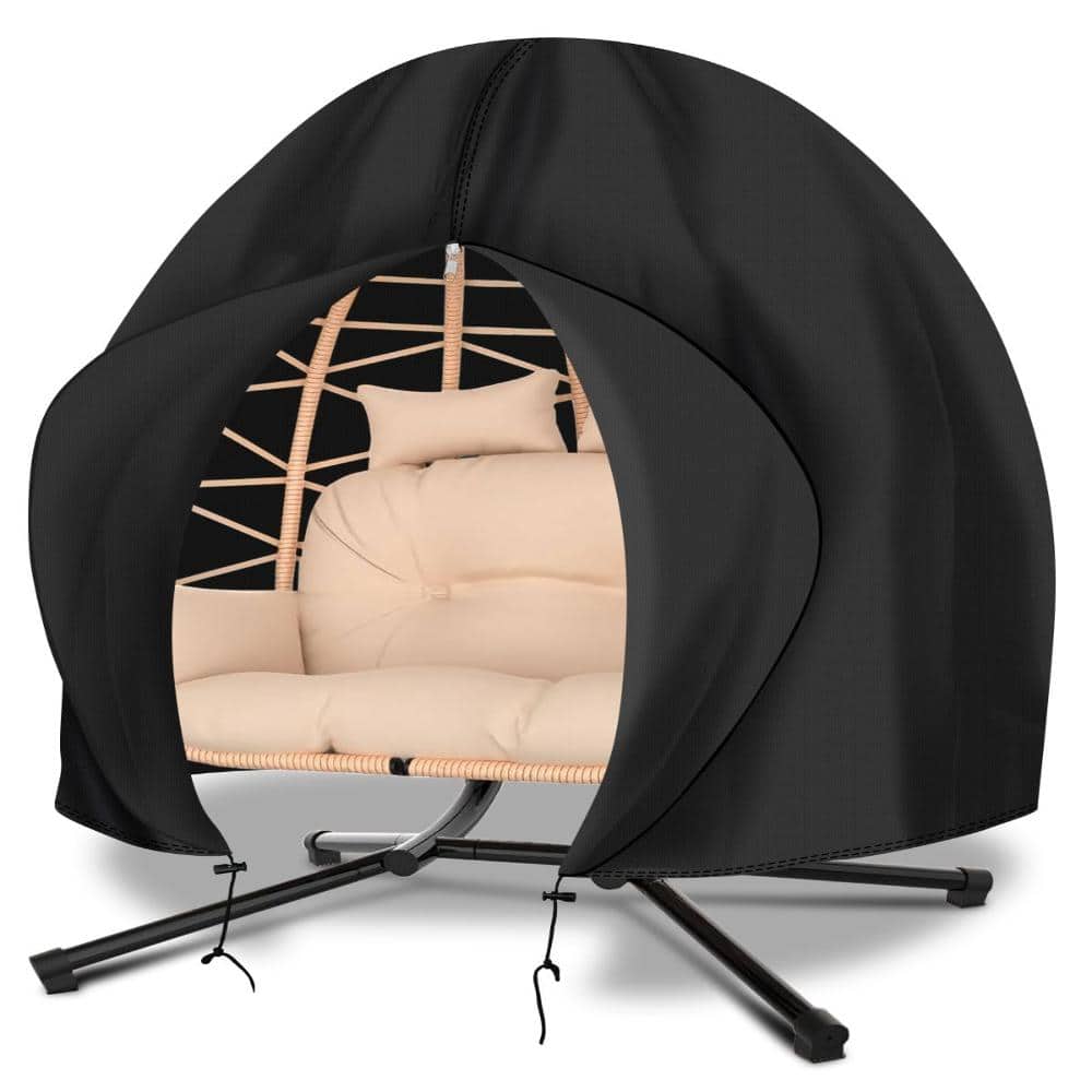 Heavy Duty Double-Sized Black Outdoor Hanging Swing Chair Waterproof Cover for Patio price history on PriceWatchPro