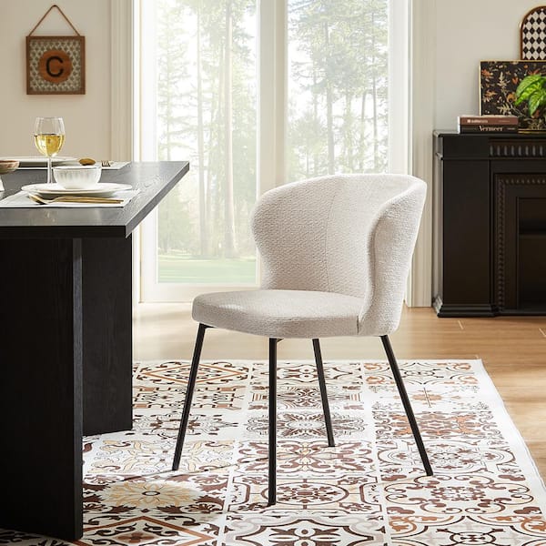 Art Leon Shell beige Fabric Dining Side Chairs Set of 2