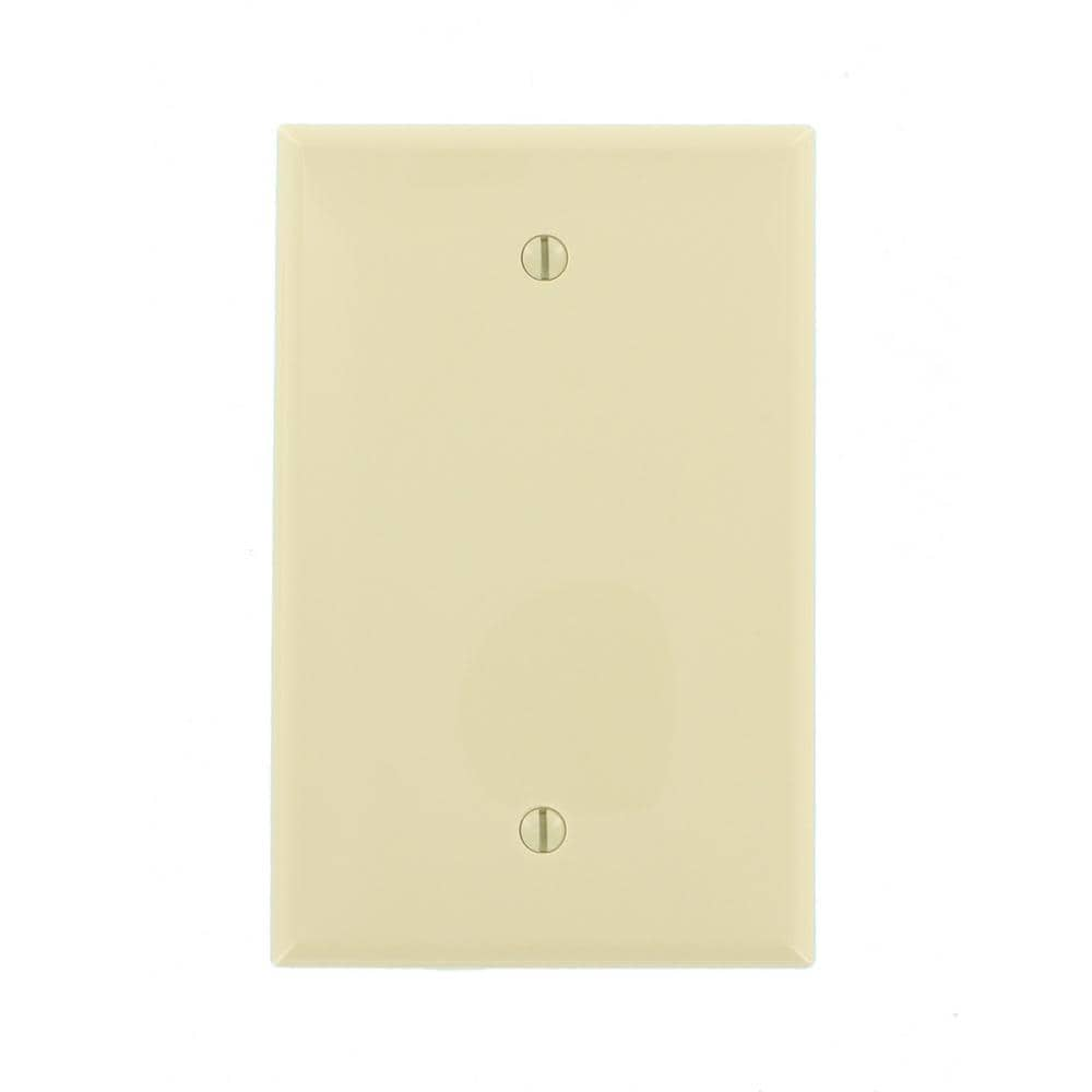 UPC 078477958285 product image for 1-Gang Ivory Blank Plate Nylon Midway/Midsize Wall Plate (1-Pack) 0PJ13-00I | upcitemdb.com