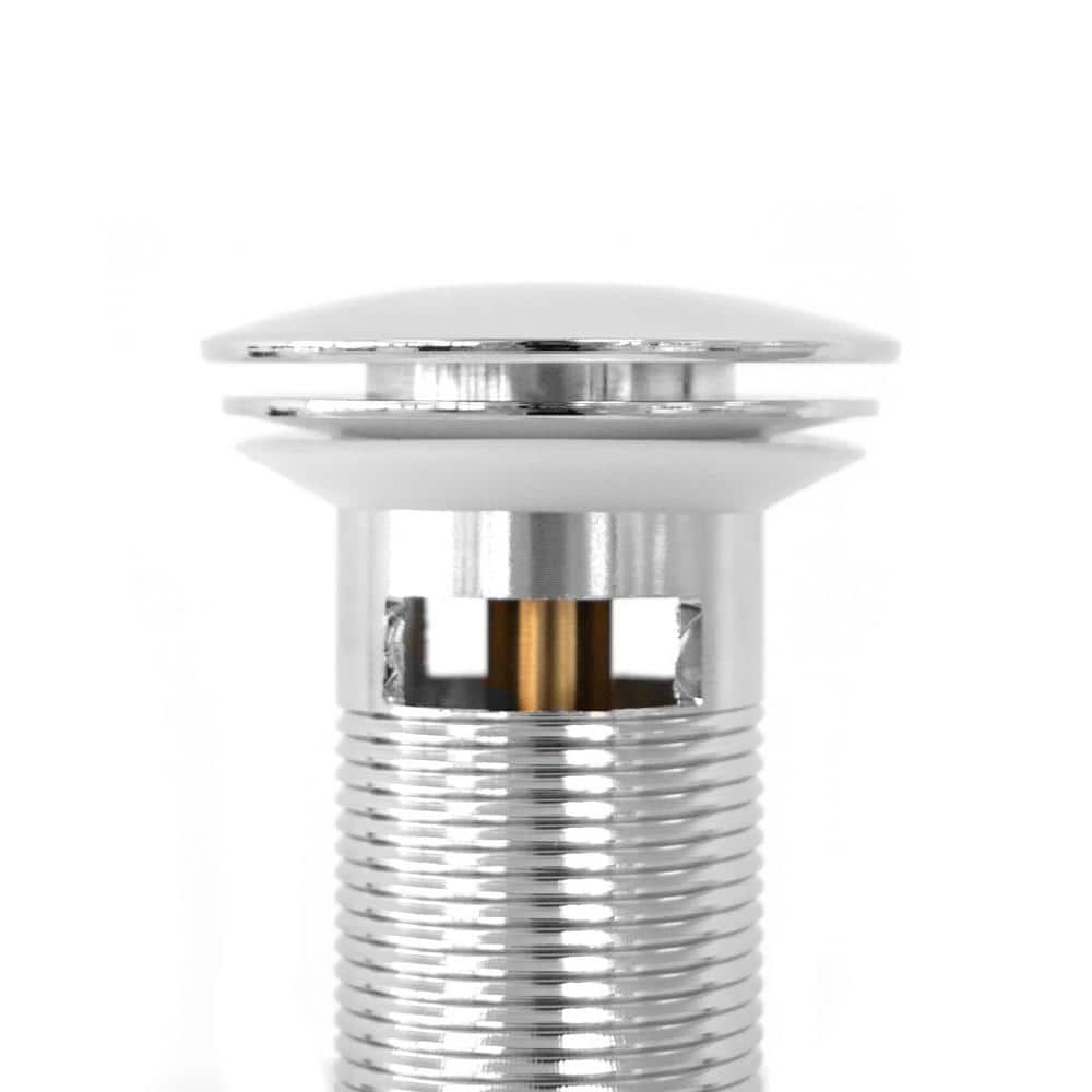 Polished Chrome Pop-Up Bathroom Sink Drain with Overflow