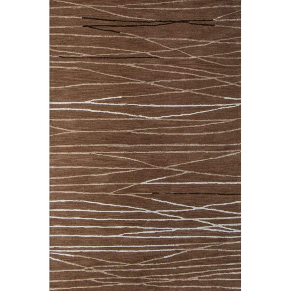 Greenwich Brown and Gray Wool Viscose Rectangular Area Rug