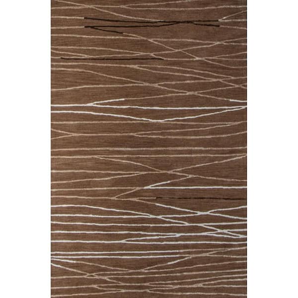 Greenwich Cinnamon 9 ft. x 12 ft. Abstract Contemporary Area Rug