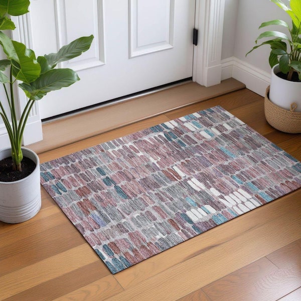 Chantille Machine Washable Indoor/Outdoor Abstract ACN2349 Blush 2 ft. x 3 ft. Accent Rug