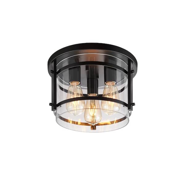 Bromi Design Alden 3-Light 12.01 in. Dia Flush Mount Ceiling Fixture