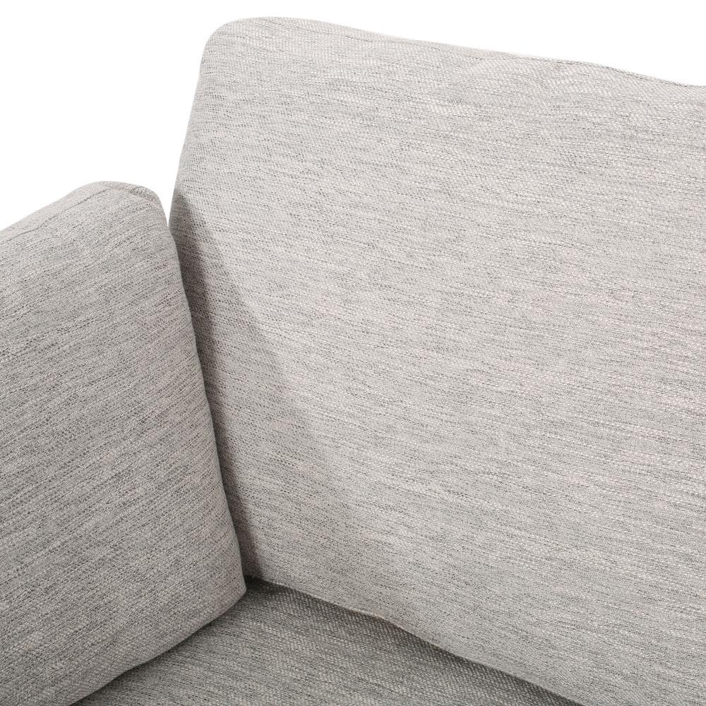 Light Gray Fabric 3-Seat Lawson Sofa with Removable Cushions