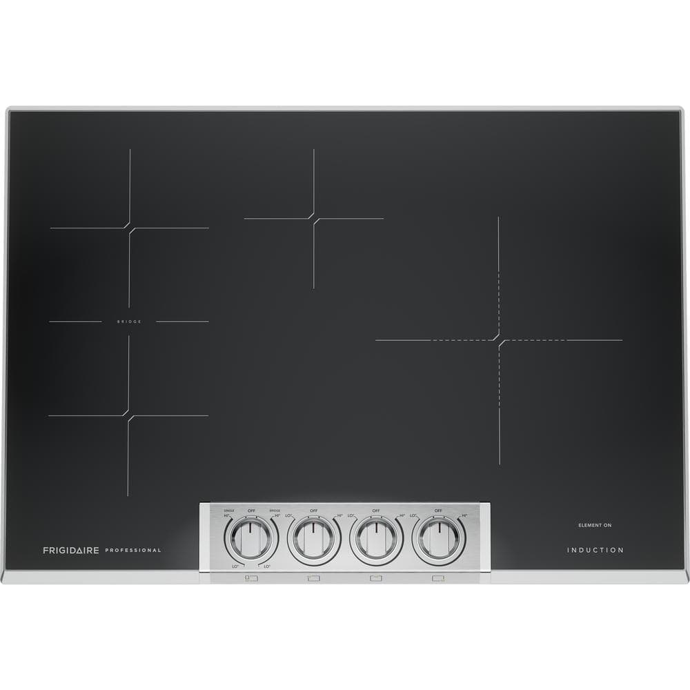 Professional 30 in. 4 Elements Induction Cooktop in Stainless Steel