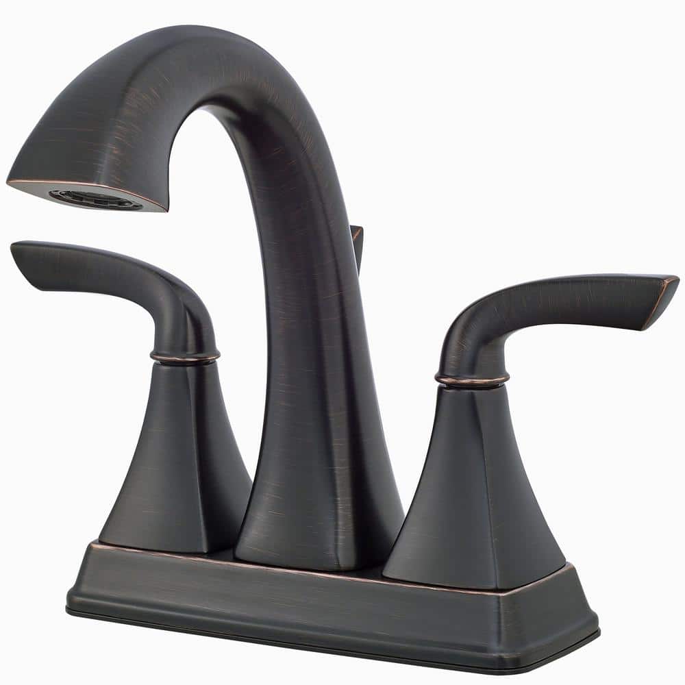 Pfister Bronson 4 . Centerset 2-Handle Bathroom Faucet Tuscan Bronze ...