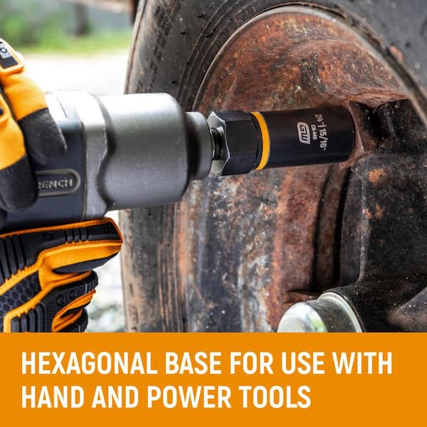 Bolt Biter 1/4 in. and 3/8 in. Drive SAE/Metric Impact Extraction Socket Set (28-Piece)