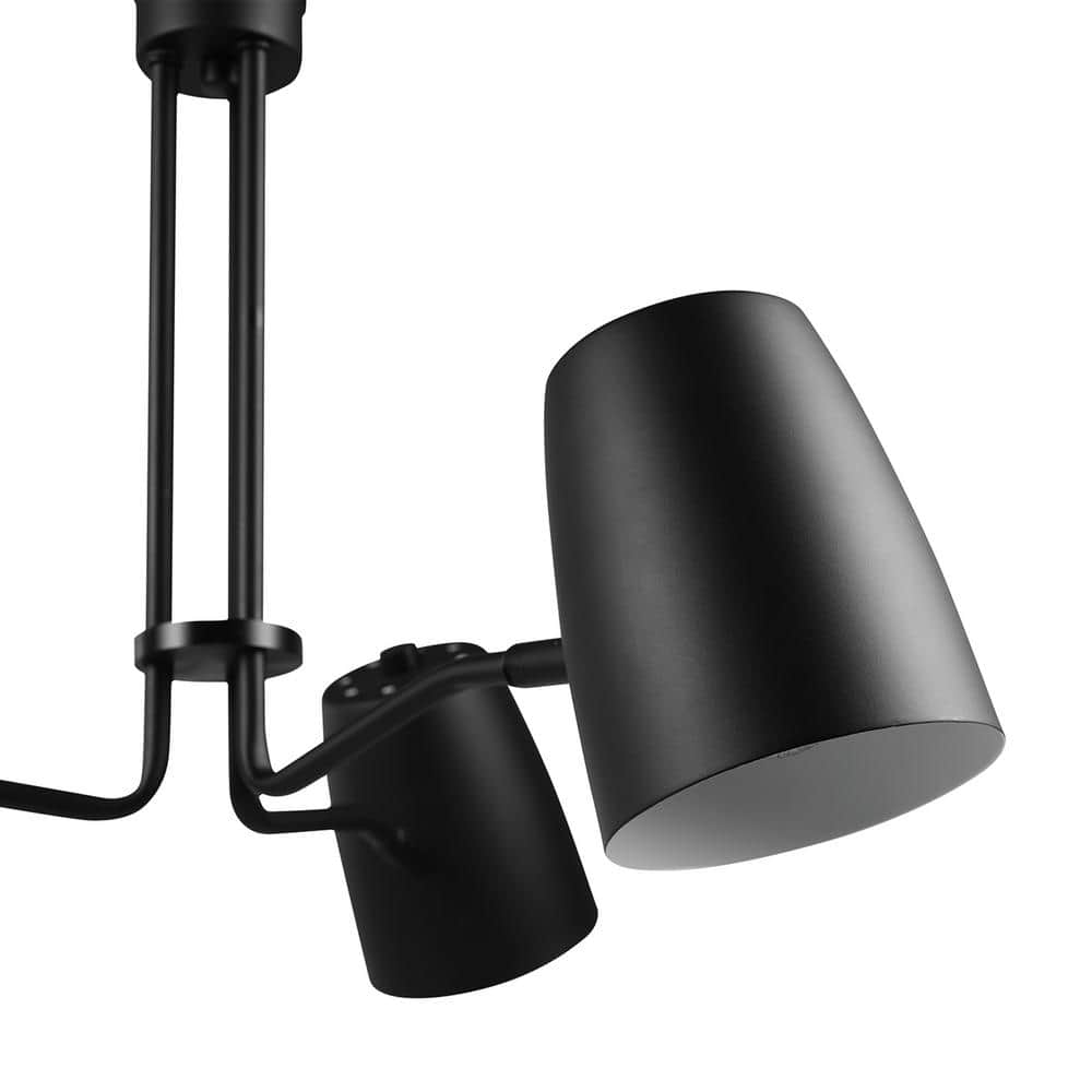 Logan Matte Black 3-Light Geometric Chandelier