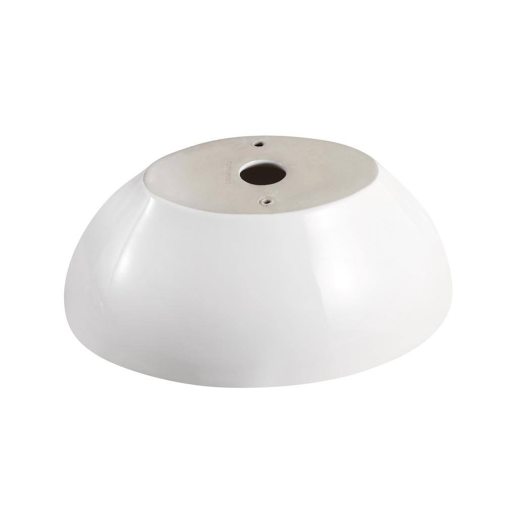 Compact White Ceramic Oval Vessel Bathroom Sink