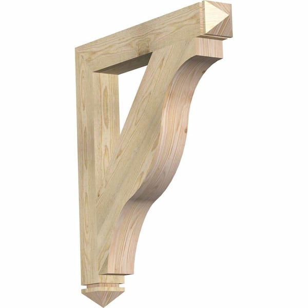 Ekena Millwork 4 in. x 34 in. x 30 in. Douglas Fir Funston Arts and Crafts Rough Sawn Bracket