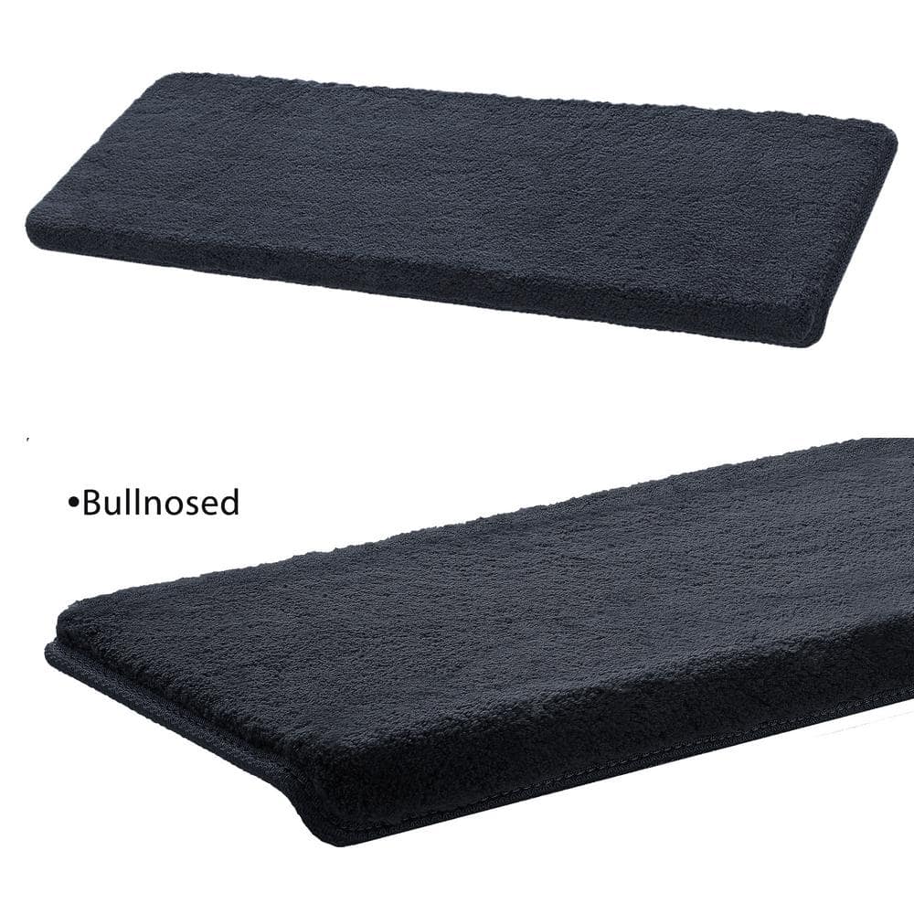Dark Gray Ultra Plush Non-Slip Stair Treads, 9.5" x 30"