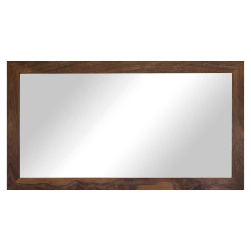 3 in. Walnut Frame (58 in. W x 33 in. H) Walnut Hardwood Rectangle Wall Mirror price history on PriceWatchPro