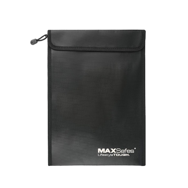 Up to 2000°F Fireproof and Waterproof Document Bag in Black