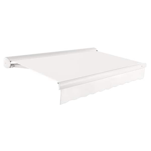 AWNTECH 14 ft. Key West Cassette Manual Retractable Awning (120 in. Projection) Off White