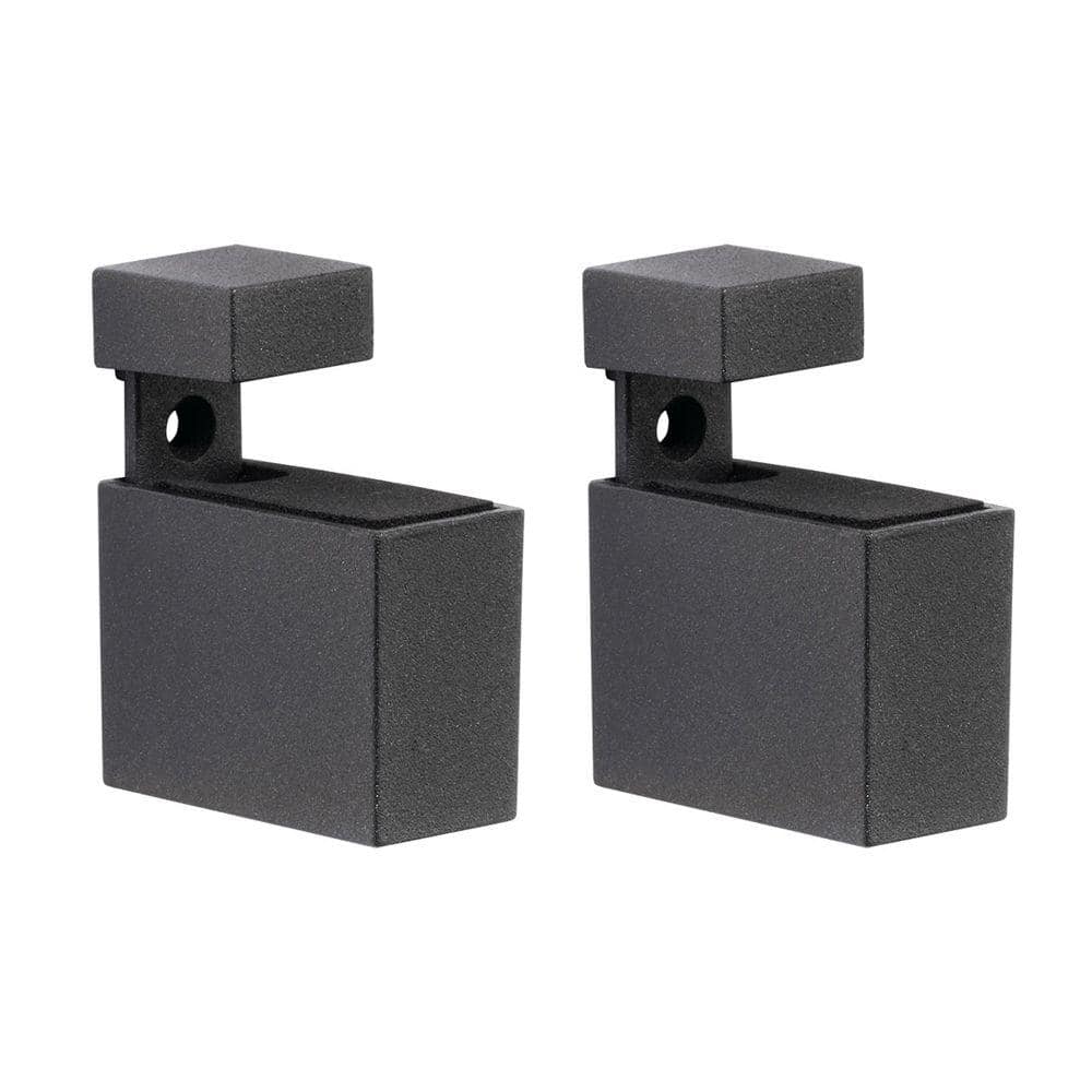 Dolle - CUADRO 0.2 in.-0.79 in. Black Adjustable Shelf Bracket (2-Pack)