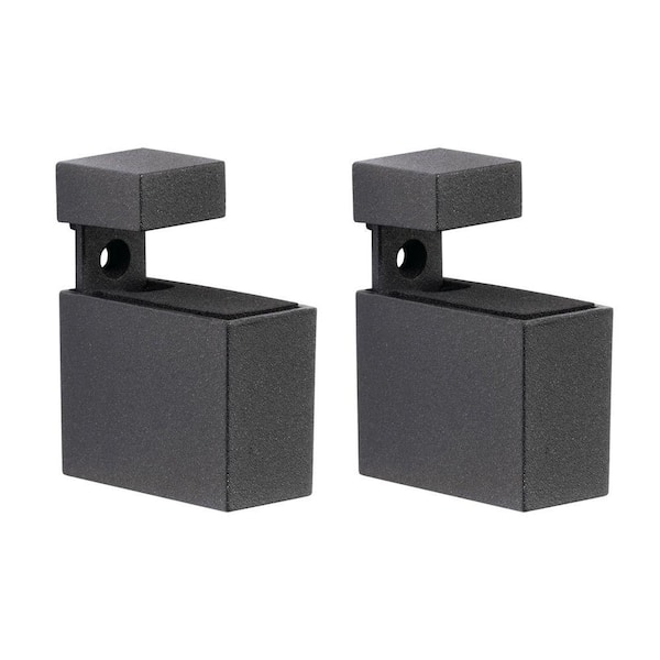 Dolle CUADRO 0.2 in.-0.79 in. Black Adjustable Shelf Bracket (2-Pack)