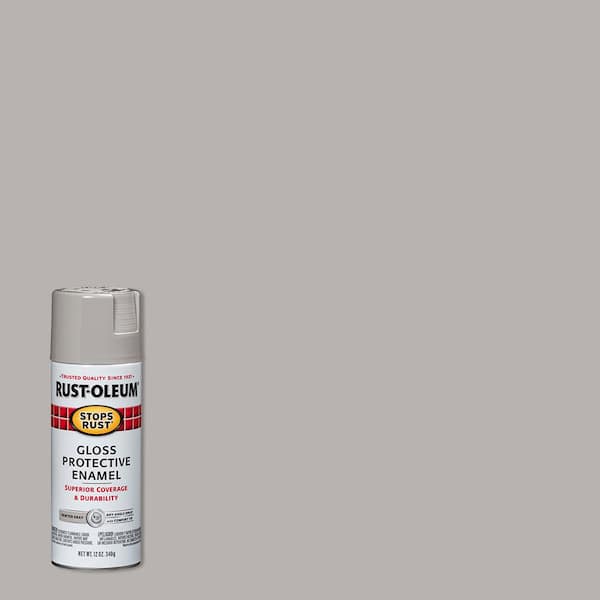 Rust-Oleum Stops Rust 12 oz. Protective Enamel Gloss Pewter Gray Spray Paint (6-Pack)