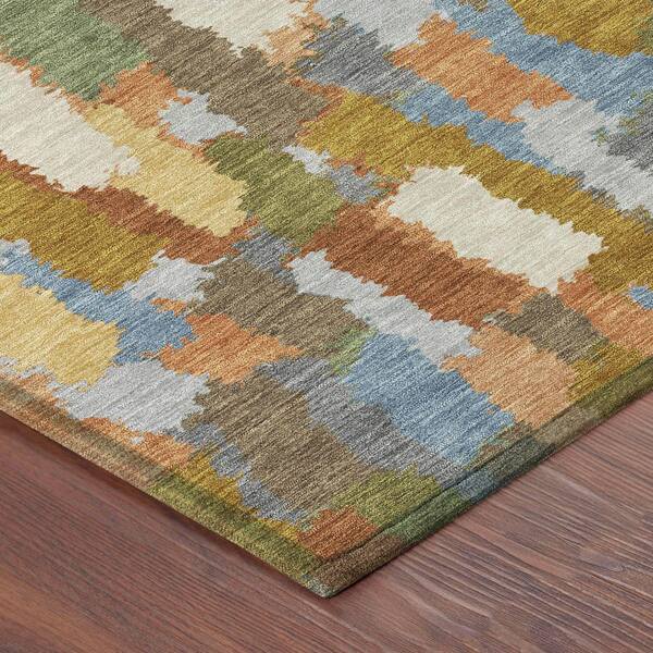 Chantille Machine Washable Indoor/Outdoor Abstract ACN2437 Copper 2 ft. x 7 ft. Runner Rug