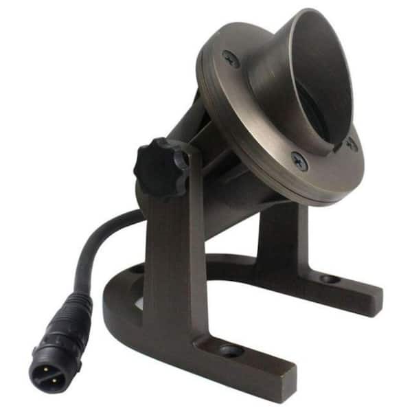 AQLIGHTING 12v Bronze Hardwired Outdoor Weather Resistant Spotlight with LED Warm White Underwater Light (3pcs)