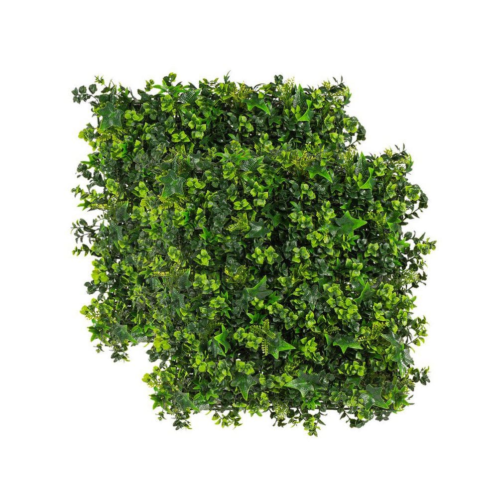 Vigoro 2 in. Green Artificial Mix Leaf 20 in. x 20 in. Foliage