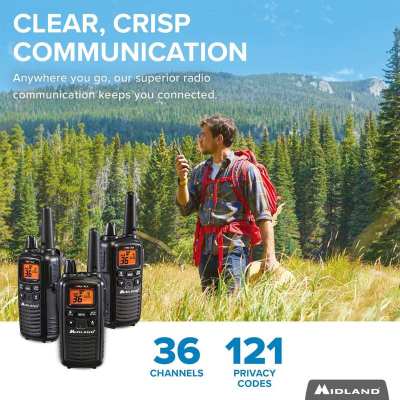 Extended 30 Mile Range Rechargeable Waterproof Digital 2-Way Radio with Charger (3-Pack)