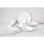 16-Piece Traditional White Bone China Dinnerware Set (Service for 4)