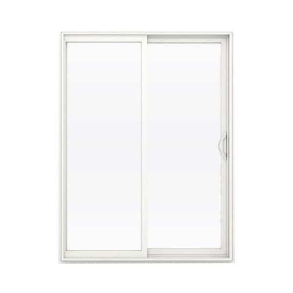 JELD-WEN 60 in. x 80 in. V-2500 White Vinyl Right-Hand Full Lite Sliding Patio Door w/White Interior