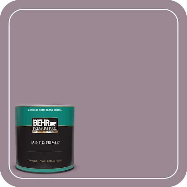 BEHR PREMIUM PLUS 1 qt. #690F-5 Purple Mauve Semi-Gloss Enamel Exterior Paint & Primer