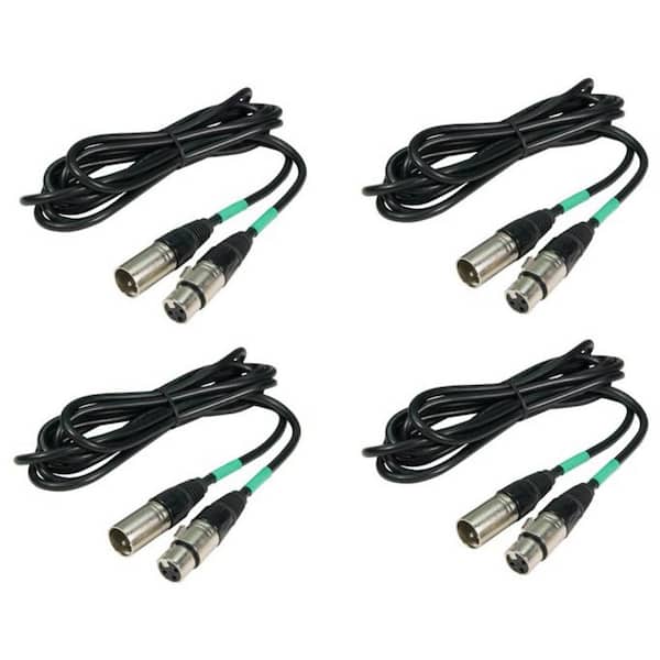 Unbranded Four 25 ft. Male to Female 3 Pin DMX Lighting Effect Cables