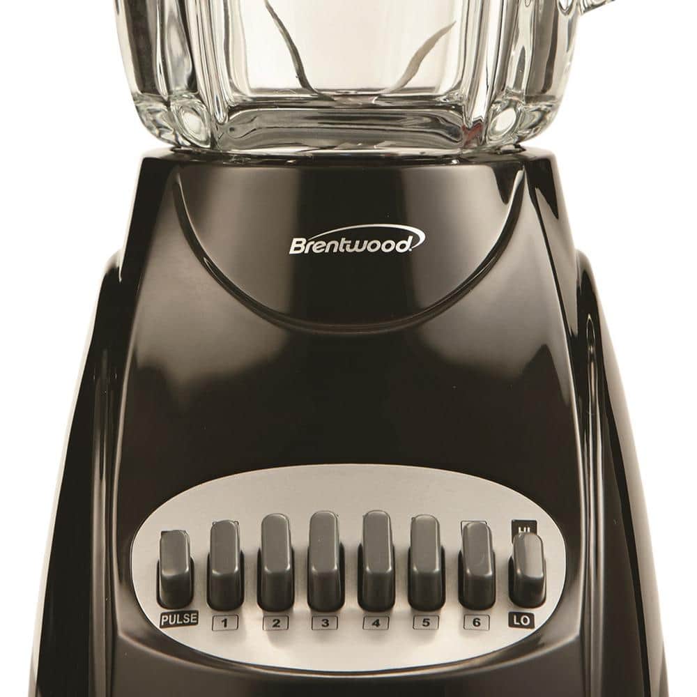 Black 12-Speed Countertop Blender with Borosilicate Glass Jug