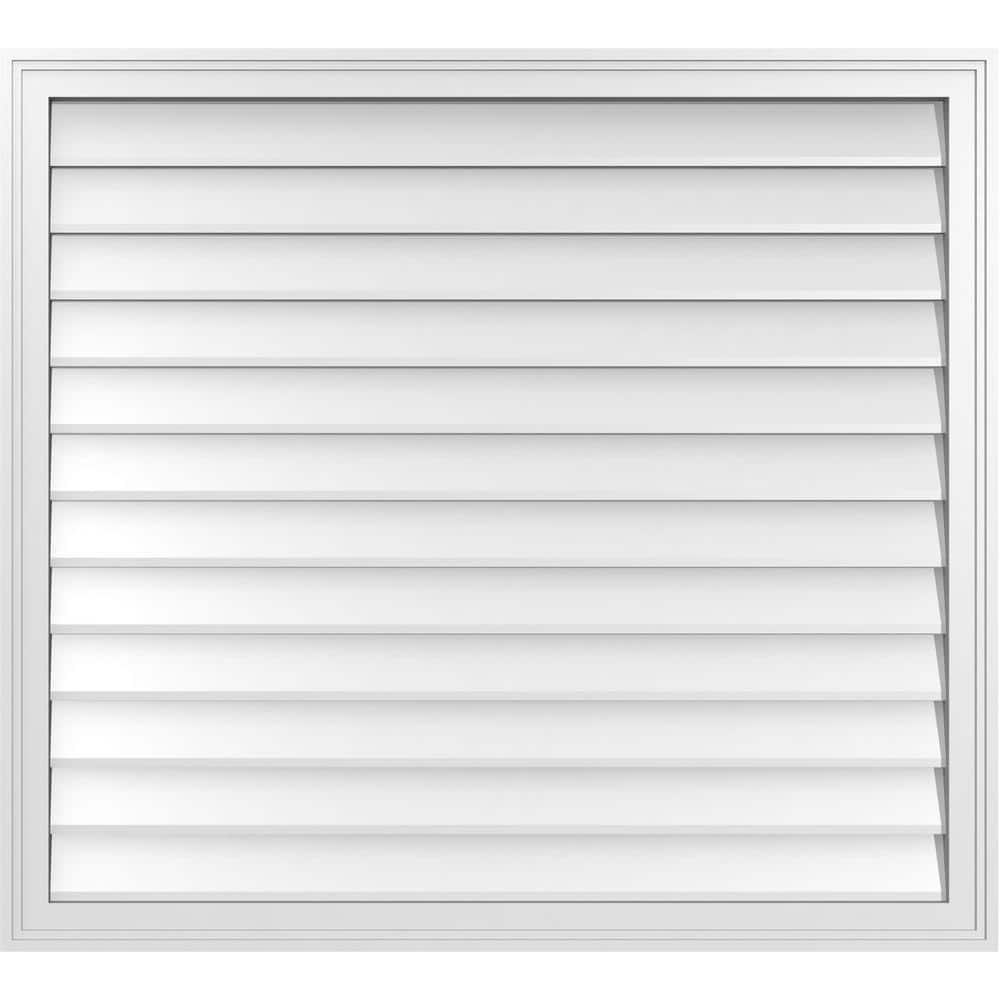 42 in. x 38 in. Vertical Surface Mount PVC Gable Vent: Decorative with Brickmould Frame price history on PriceWatchPro