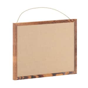 Torched Brown 20 in. W x 30 in. H Bulletin Board
