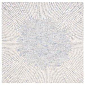 Abstract Blue/Ivory 6 ft. x 6 ft. Marle Eclectic Square Area Rug