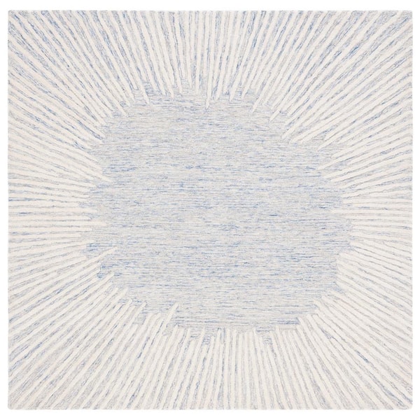 SAFAVIEH Abstract Blue/Ivory 6 ft. x 6 ft. Marle Eclectic Square Area Rug