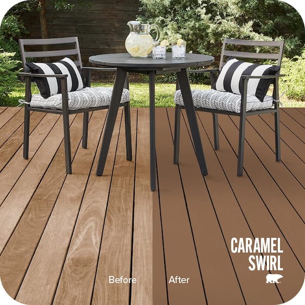 BEHR DECKplus 5 gal. #PPU4-01 Caramel Swirl Solid Color