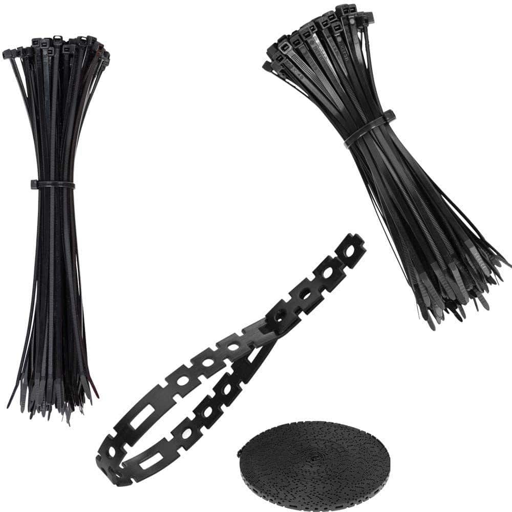 Cable Ties, Zip Ties, 50-Pound Tensile Strength, 7.75-Inch, Black - 450-200