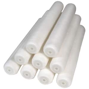 18 in. x 3/8 in. Shed Resistant White Woven Paint Roller Cover (9-Pack)
