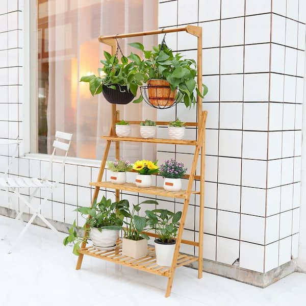 Large 3 Tier Ladder hotsell Planter Shelf Wooden Multiple Flower Display Stands