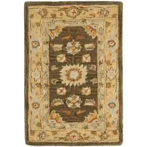 Anatolia Brown/Taupe Doormat 2 ft. x 3 ft. Border Area Rug