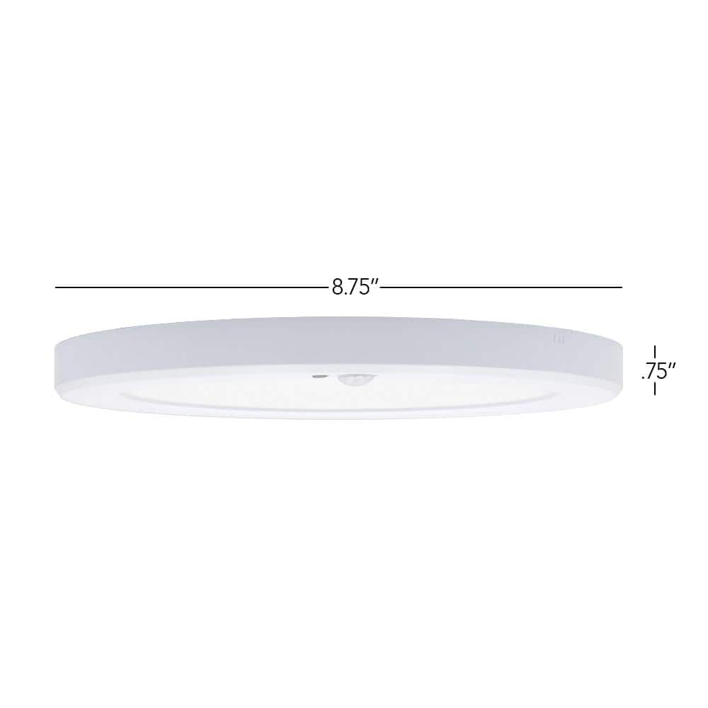 9-Inch White Aluminum LED Motion Sensor Ceiling Light