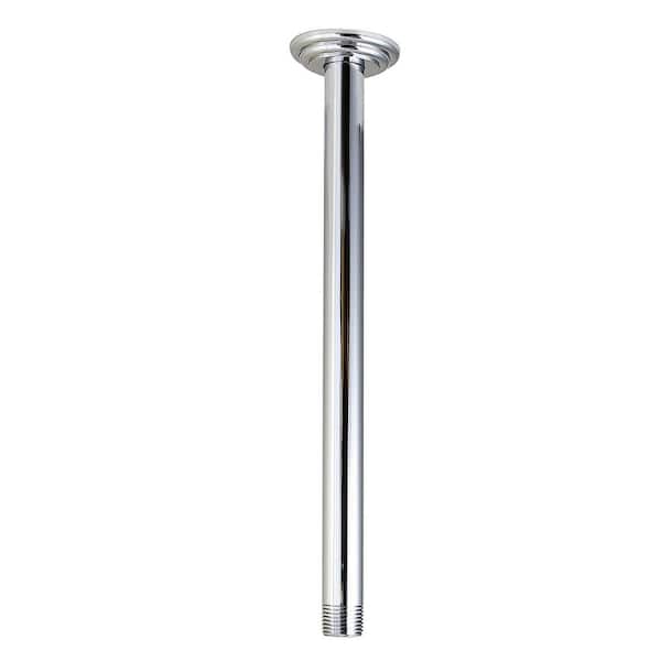 12 in. Shower Arm with Flange in Polished Chrome