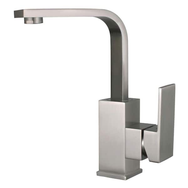 Kingston Brass Claremont Single-Handle Single Hole Bathroom Faucet with Push Pop-Up in Brushed Nickel