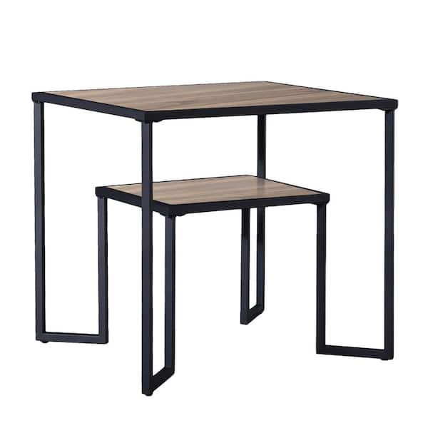 Small Square Side Table Lzx Lkcj 1911, Small Square Side Table With Shelf