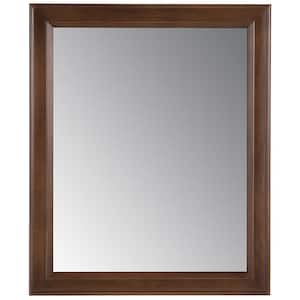Glensford 26 in. W x 31 in. H Rectangular Wood Framed Wall Bathroom Vanity Mirror in Butterscotch