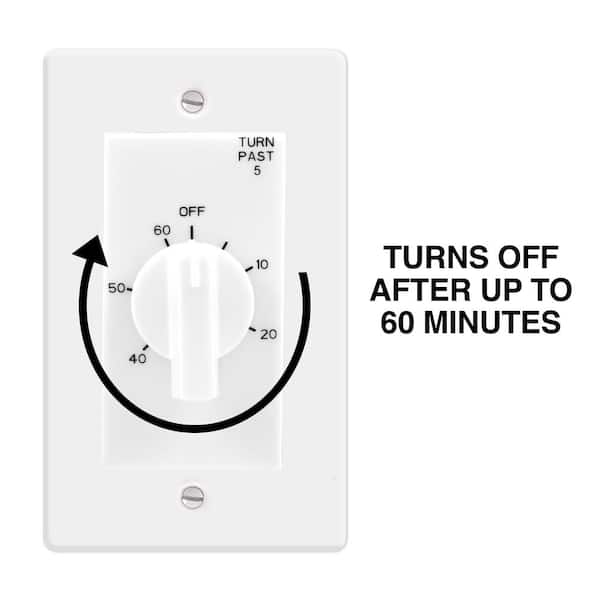 Intermatic 20 Amp 12-Hour Spring Wound In-Wall Timer, White