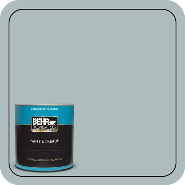BEHR PREMIUM PLUS 1 qt. Home Decorators Collection #HDC-CT-26 Watery Satin Enamel Exterior Paint & Primer
