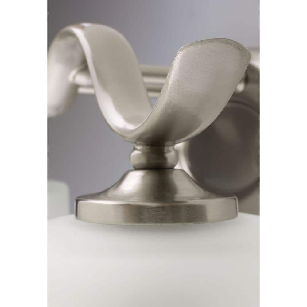 Polished Chrome 2-Light Wall Sconce with Etched Glass Shades